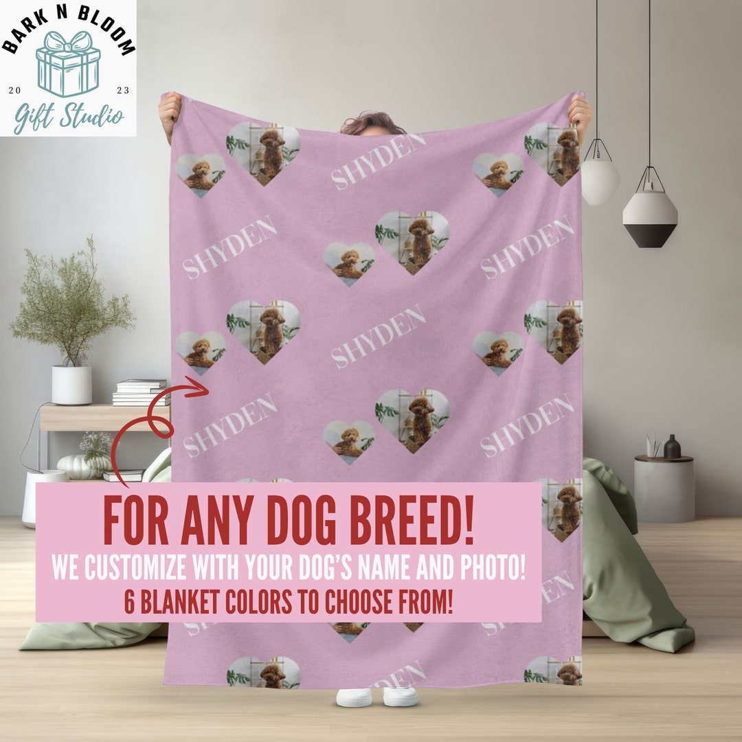 Picture of Maltipoo Custom Dog Photo Name Blanket Personalized Dog Name Malti ...