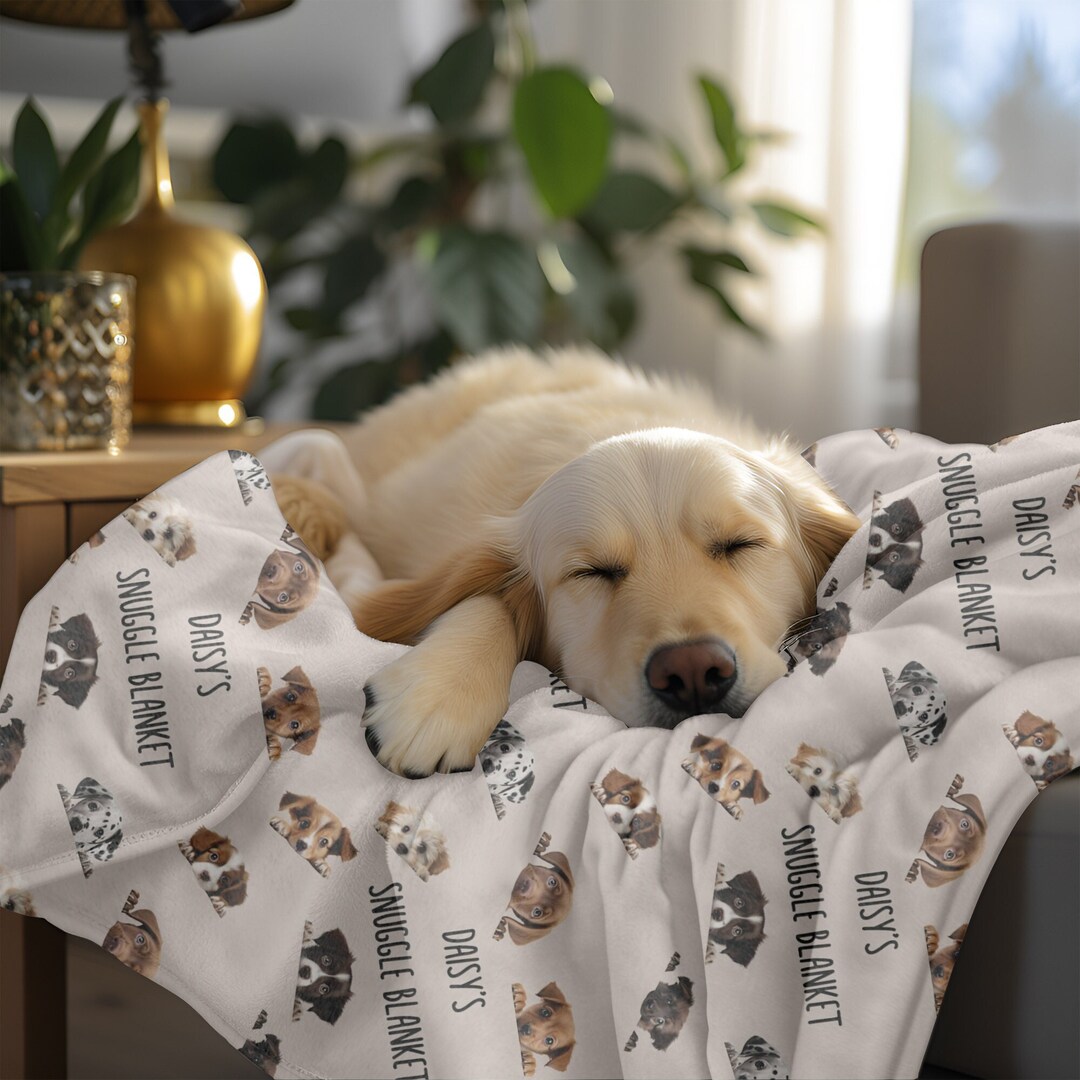 Baby Puppy Custom Dog Blanket Personalized Dog Name on Custom Dog
