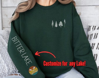 Customized Lake Life sweatshirt, Custom Lake Life shirt and cottage sweatshirt personalized boating sweatshirt and Muskoka shirt lake name