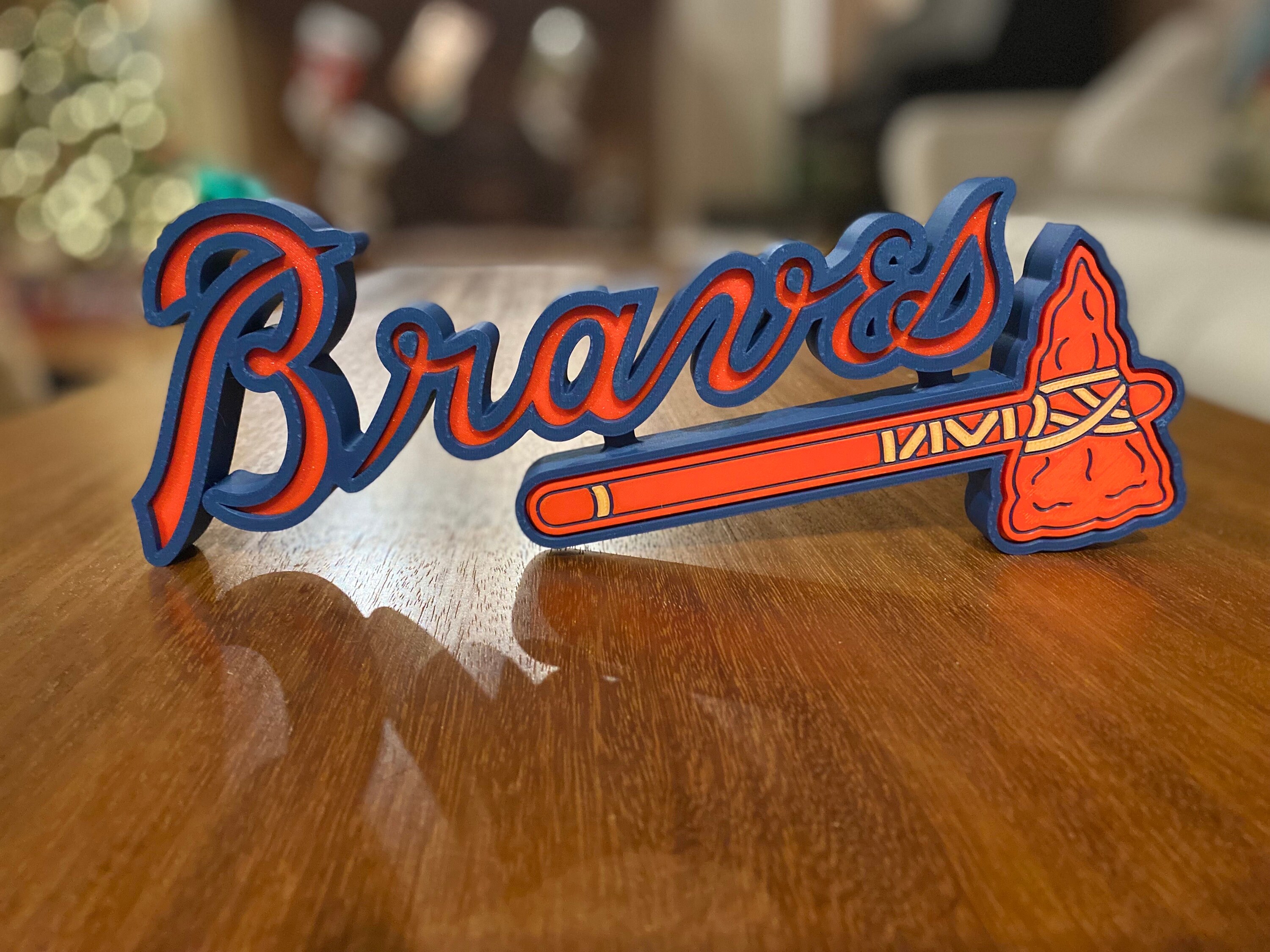 Atlanta Braves 3D Logo Desk/wall Art - Etsy