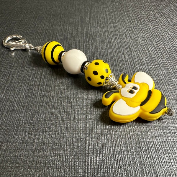 Bee Scissor Fob for embroidery scissors and cross stitch