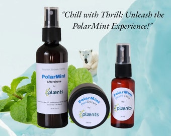 Herren Geschenkset - PolarMint Grooming Set: Polarmint Deodorant, Aftershave & Bartöl - Erfrischender Duft für den modernen Gentleman