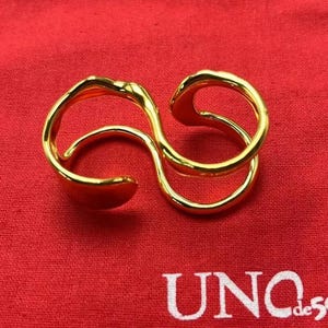 Anillo doble de alta calidad para mujer, nuevo, superventas en España, creativo, de moda