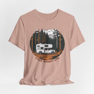 Truck Camper Life Short Sleeve Tee, Truck Camper Shirt, Truck Camper Gift, Nomad Shirt, VanLife, Van Life, Camping Gift, RV Life Gift image 5