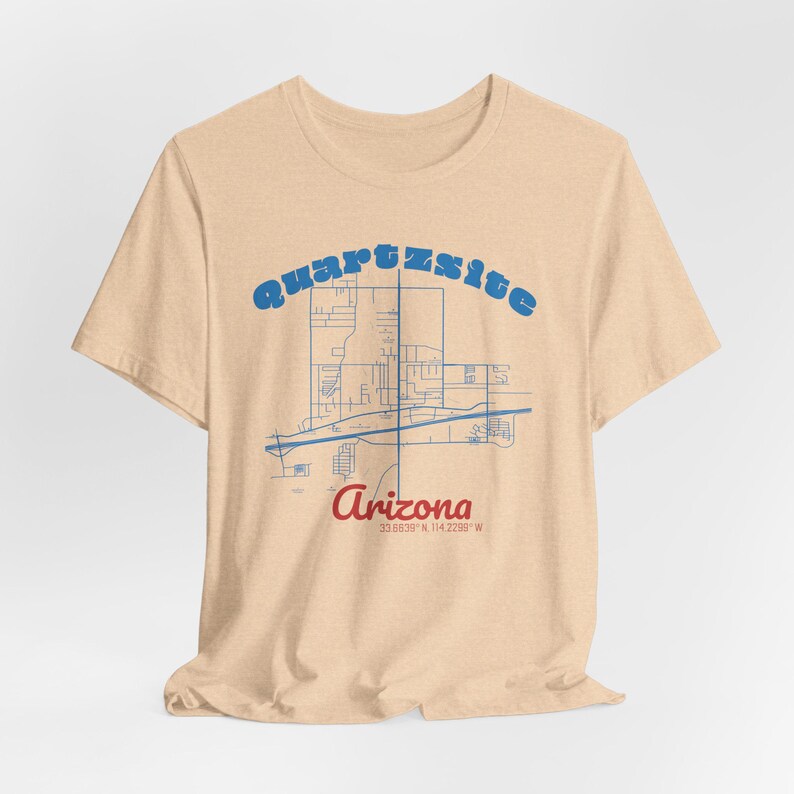 Quartzsite Arizona Vintage Map Tee Shirt, Quartzsite Arizona Map Gift, Rubber Tramp Rendezvous, RTR, Van Life Shirt, RV Life, Nomad image 7