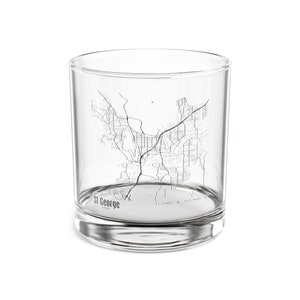 Vaso de cóctel con mapa de St George, Utah, vaso de whisky con mapa de Utah, regalo único de St George, Utah