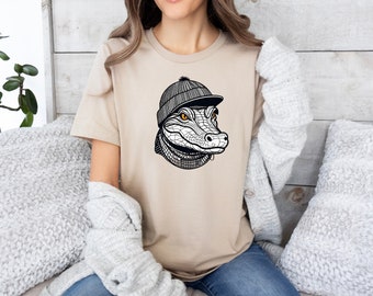 Gator Hat Shirt, Funny Gator Shirt, Gator Lovers Shirt, Animal Lovers Shirt