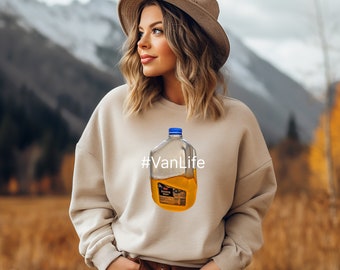VanLife Funny Sweatshirt, #VanLife, Van Life Shirt, Van Life Gift, Home is Where You Park It Gift,Mini Van Life Gift, Nomad