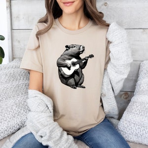 Capybara Playing Guitar Shirt, Capybara Shirt, Capybara Gift, Capybara