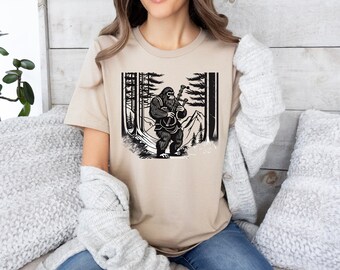 Bigfoot Playing Bagpipes Shirt, Bigfoot Lovers Shirt, Bigfoot gift, Yeti Gift Sasquatch Gift, Sasquatch Shirt