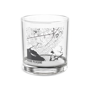 Mappa di Mount Pleasant, South Carolina Cocktail Glass, Mappa di Mount Pleasant, Regalo unico della Carolina del Sud, Mappa della Carolina del Sud