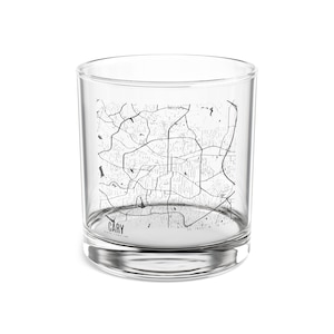 Mapa de Cary, Copa de cóctel de Carolina del Norte, Mapa de Cary Carolina del Norte, Regalo único de Carolina del Norte, Mapa de Carolina del Norte, Mapa de Cary NC