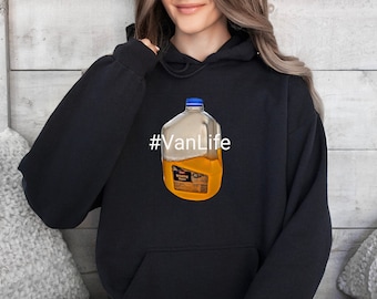 Moletom com capuz engraçado VanLife, #VanLife, camisa Van Life, presente Van Life, casa é onde você estaciona, presente de acampamento furtivo, presente Mini Van Life