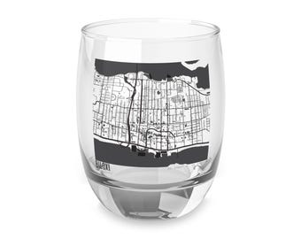 Map Of Biloxi Mississippi Stemless Wine / Whiskey / Cocktail Glass, Map Of Mississippi, Biloxi MS Wine Glass Gift, Biloxi MS Map,Mississippi