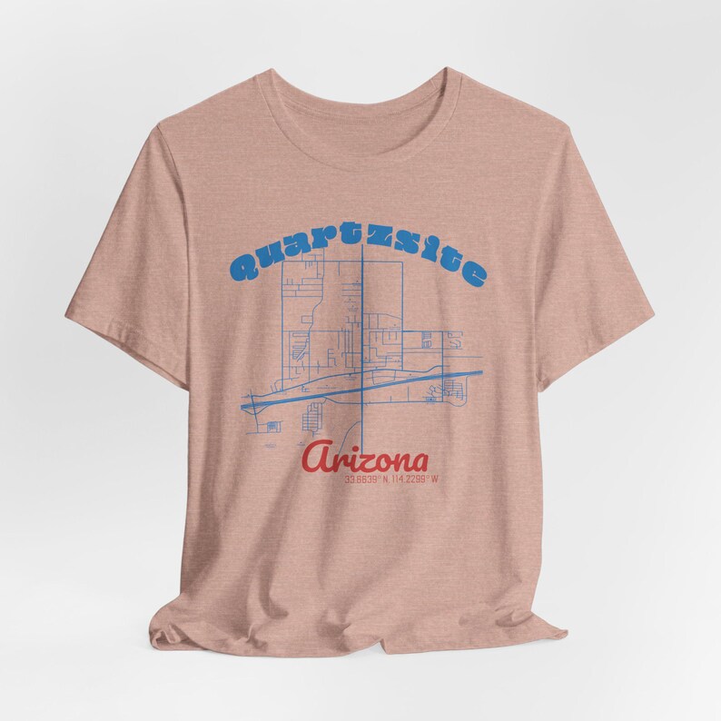 Quartzsite Arizona Vintage Map Tee Shirt, Quartzsite Arizona Map Gift, Rubber Tramp Rendezvous, RTR, Van Life Shirt, RV Life, Nomad image 8