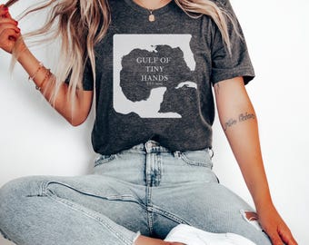 Amerikanska golfen Tiny Hands Map Vintage T-shirt, rolig Amerikanska golfen-tröja, Mexikanska golfen-tröja, Amerikanska golfen-karta, rolig t-shirtpresent