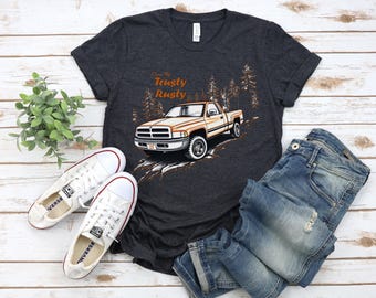 I Love My Trusty Rusty 2nd Gen Truck Drawing Vintage Tee, 2nd Gen Diesel, Rusty But Trusty, Vintage Truck Art, Truck Life, Trust The Rust