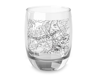 Map Chapel Hill North Carolina Stemless Wine / Whiskey / Cocktail Glass, Map Of North Carolina, Chapel Hill NC Wine, NC Map, Chapel Hill NC