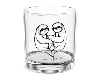 Sengångare Kärlek är tålmodig Rocks Cocktailglas, Sengångare Gåva, Sengångare Konst, Sengångare Alla hjärtans dag, Söt Sengångare, Djurälskare Gåva