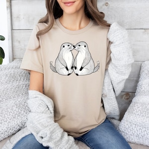 Two Otters In Love Shirt, Otter Lovers Shirt, Sea Otters, Animal Lovers Shirt, Cute Otter Shirt
