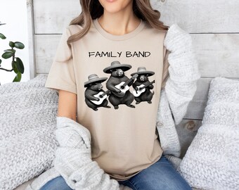 Capybara Family Band Shirt, Capybara Shirt, Capybara Gift, Capybara