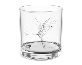 Map Of Durango Colorado Cocktail Glass, Map Of Colorado Glass, Unique Durango Colorado Gift