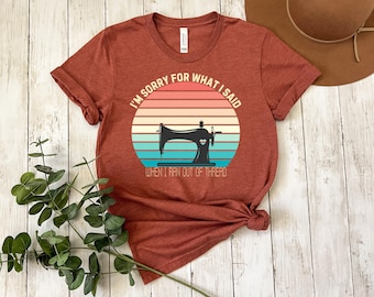 Camiseta vintage de costura divertida, camiseta de costura, camiseta divertida de costura, camiseta de mujer amante de la costura, quilter, camiseta de costurera, camisas para mujer