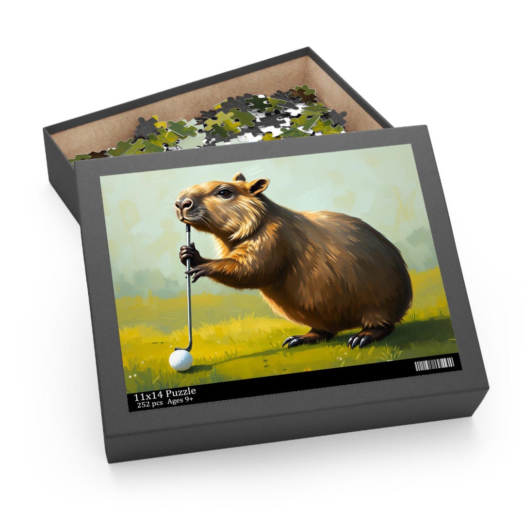 Puzzle, Capybara on the Golf Course Jigsaw, Adult Puzzle, Family Puzzle ...