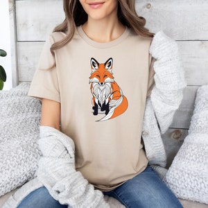Maglietta con disegno di volpe
