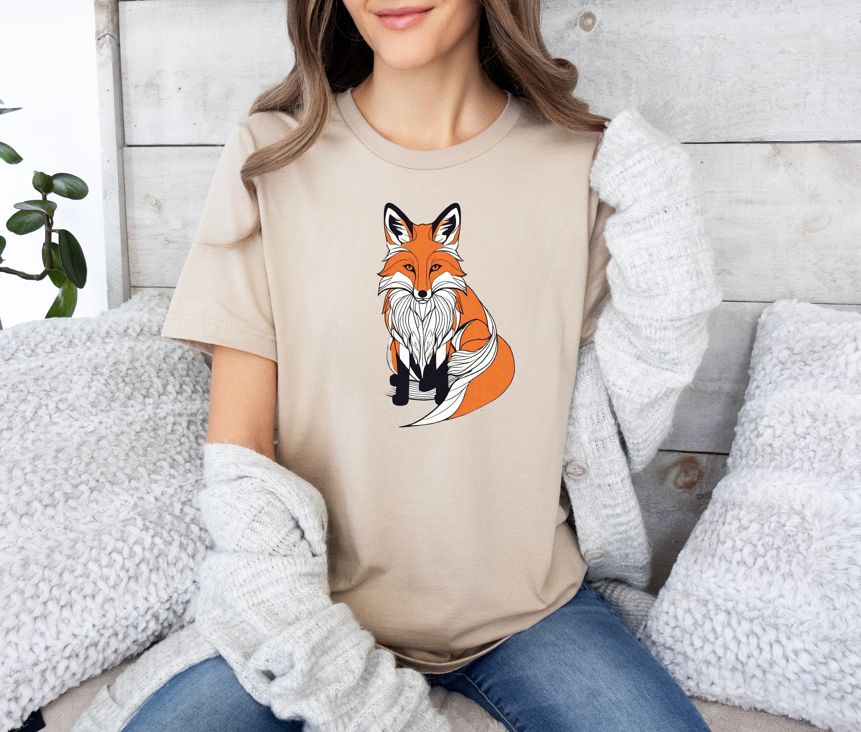 Fox Drawing Shirt - Etsy