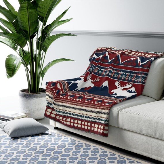 Moose throw blanket sale