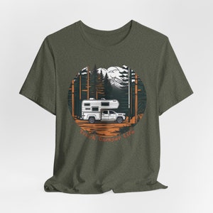 Truck Camper Life Short Sleeve Tee, Truck Camper Shirt, Truck Camper Gift, Nomad Shirt, VanLife, Van Life, Camping Gift, RV Life Gift image 6