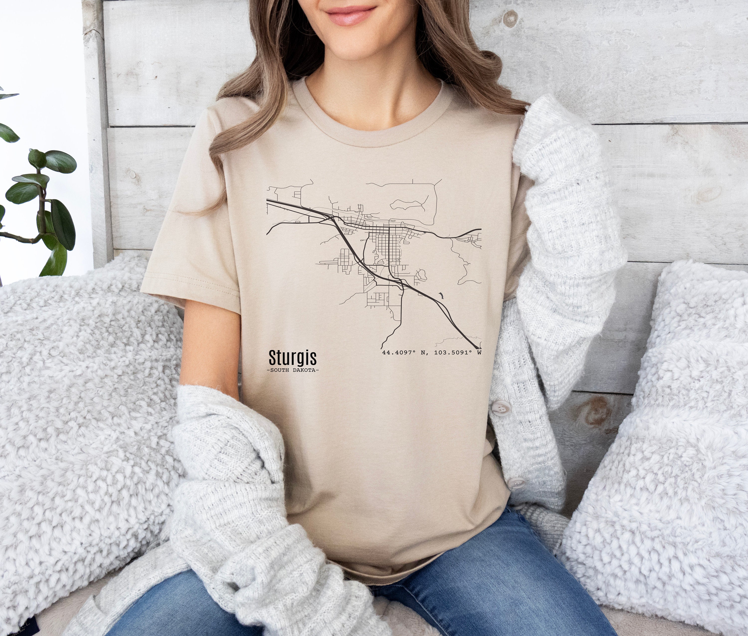 Map Of Sturgis South Dakota Unisex Shirt, Map Of South Dakota Shirt, I Love Sturgis, I Love South Dakota, Sturgis South Dakota Gift