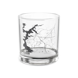 Map of Clemson, South Carolina Cocktail Glass, Map of Clemson, Unique South Carolina Gift, Map Of South Carolina, Clemson SC Map