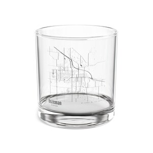 Vaso de cóctel con el mapa de Bozeman, Montana Rocks, vaso con el mapa de Montana, regalo único de Bozeman, Montana