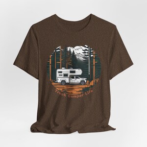 Truck Camper Life Short Sleeve Tee, Truck Camper Shirt, Truck Camper Gift, Nomad Shirt, VanLife, Van Life, Camping Gift, RV Life Gift image 9