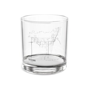 Map Of Hurricane Utah Rocks Cocktail Glass, Map Of Utah Glass, Unique Hurricane Utah Gift