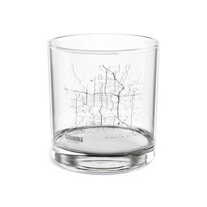Vaso de cóctel con el mapa de Columbia, Missouri, vaso con el mapa de Missouri, regalo único de Columbia, Missouri