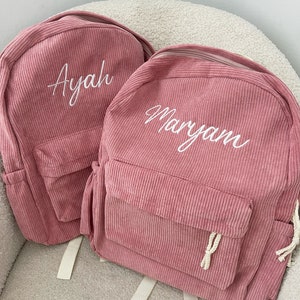 Personalised Corduroy Backpack