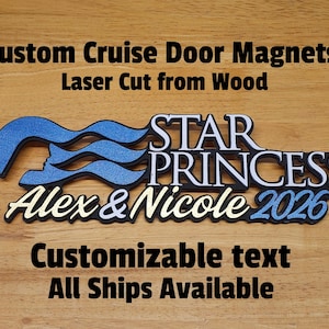 Magneti per porte Princess Cruise / Personalizzati per qualsiasi nome di nave, decorazioni personalizzate per la cabina
