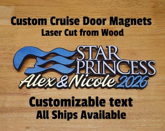 Princess Cruise Door Magnets | Personalized for Any Ship Name, Custom Cabin Decor