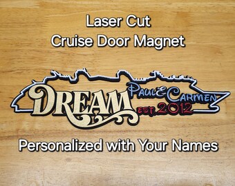 Imán para puerta de crucero Disney / Barcos Dream, Fantasy y Treasure, decoración personalizada