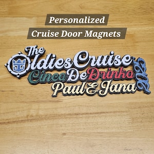 Aimants de porte Oldies Cruise 2025 personnalisés pour Royal Caribbean Navigator
