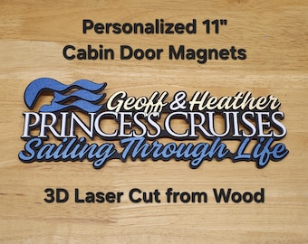 Princess Cruise Door Magnet | Personalized Cabin Decor, Custom stateroom Magnet gift