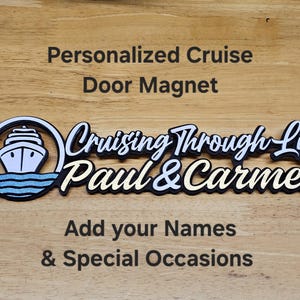 Cruise Türmagnet: &quot;Cruising durch das Leben&quot; Holz Cabin Decor