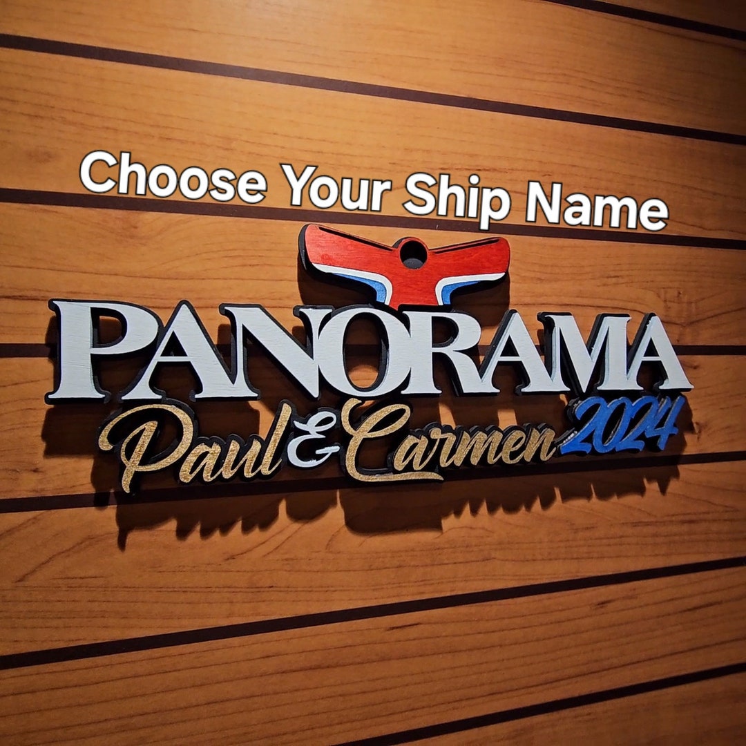 Laser Cut Carnival Cruise Door Personalized for Any Ship Name
