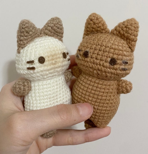 ふわふわ猫のかぎ針編みパターン、かわいいあみぐるみ (PDF) - Etsy 日本