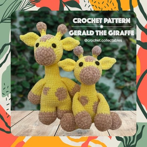 Crochet Pattern: Giraffe (2 versions - standing + sitting)