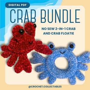 Crochet Pattern: No Sew Crab Bundle