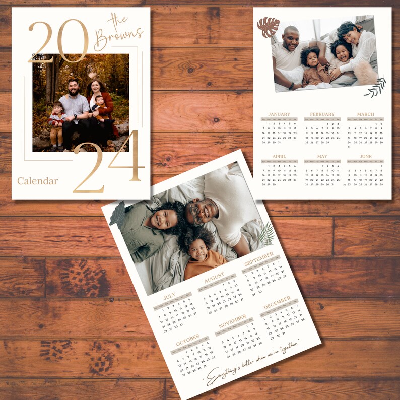 2024 Photo Wall Calendar, 2024 Personalized Photo Hanging Calendar